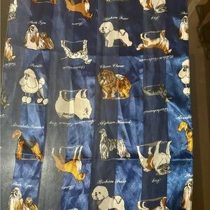 Dog Breed Patterned Blue Scarf-fun, whimsical
